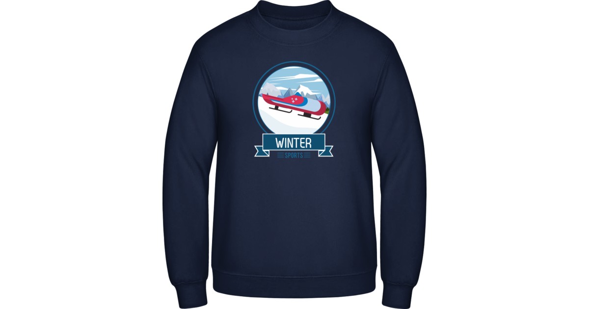 Winter Sports Sledge TShirt Druck