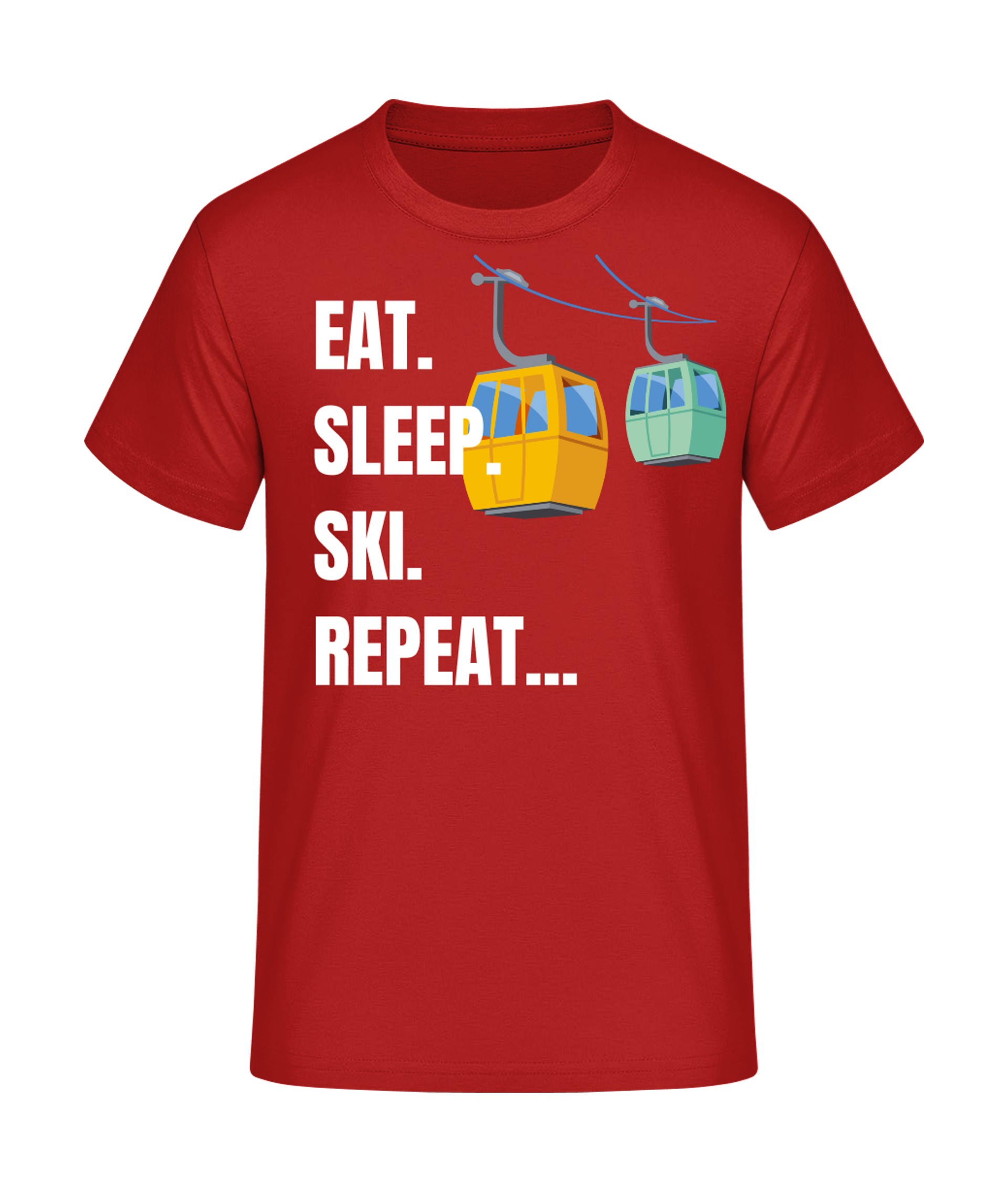 Eat. Sleep. Ski. Repeat T-Shirt bedrucken