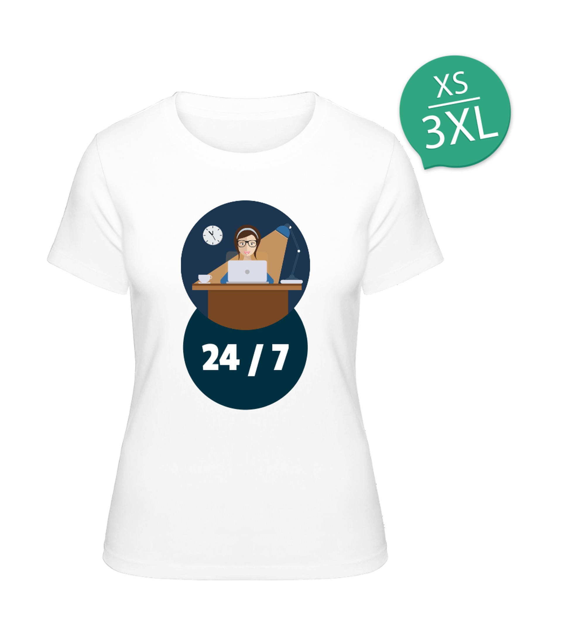 24 / 7 Geek T-Shirt bedrucken