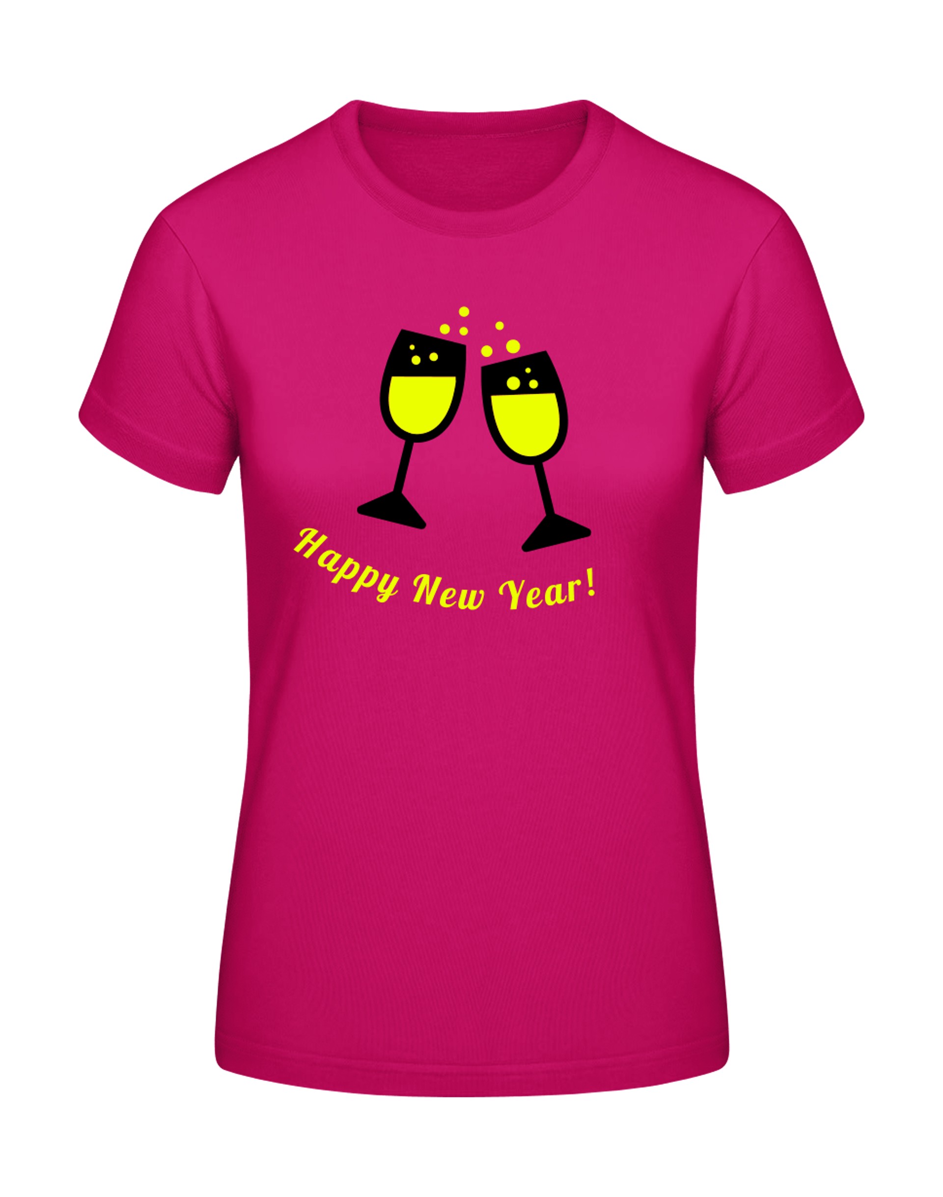 Champagner Gläser T-Shirt bedrucken