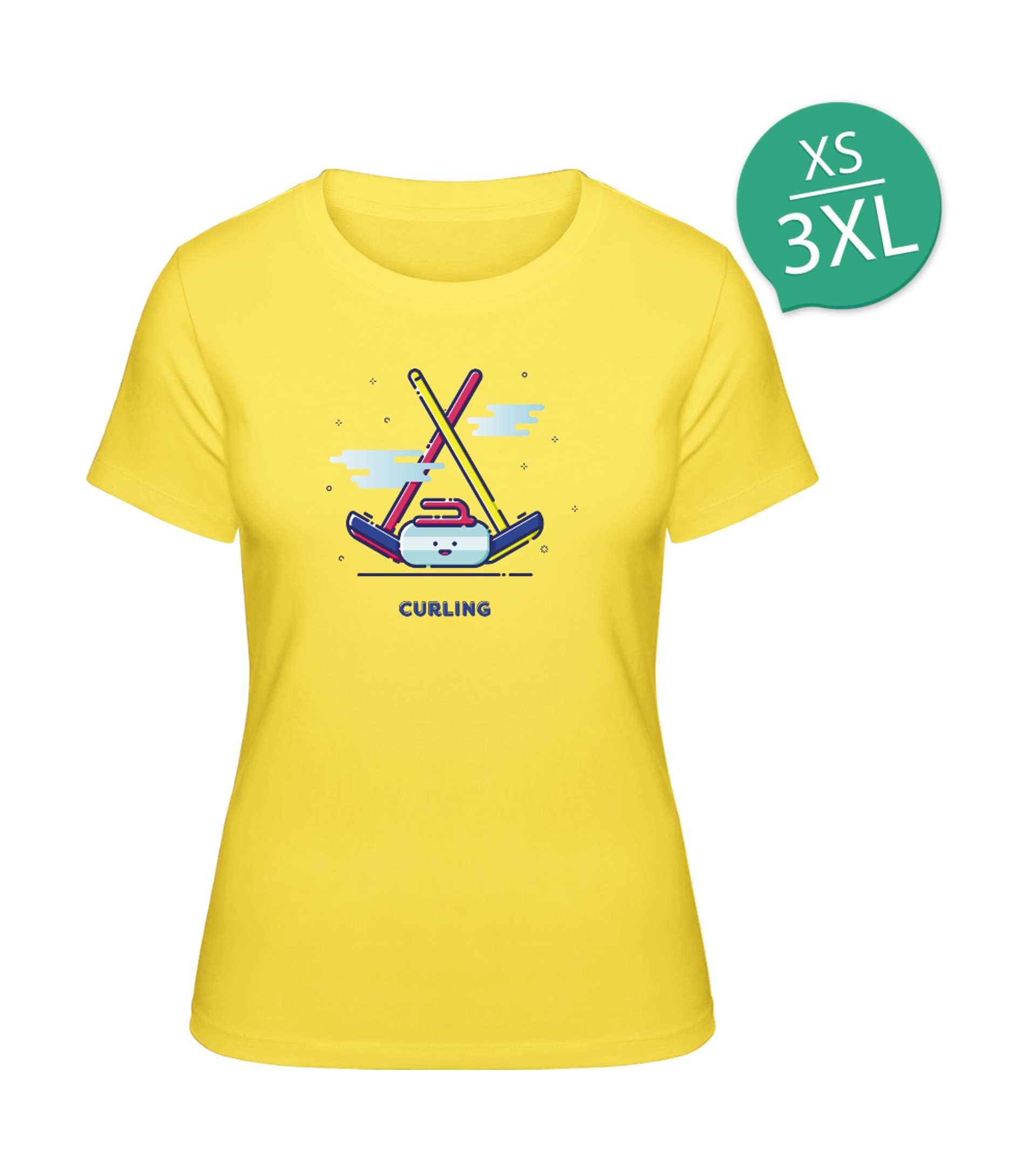 Curling Comic T-Shirt bedrucken