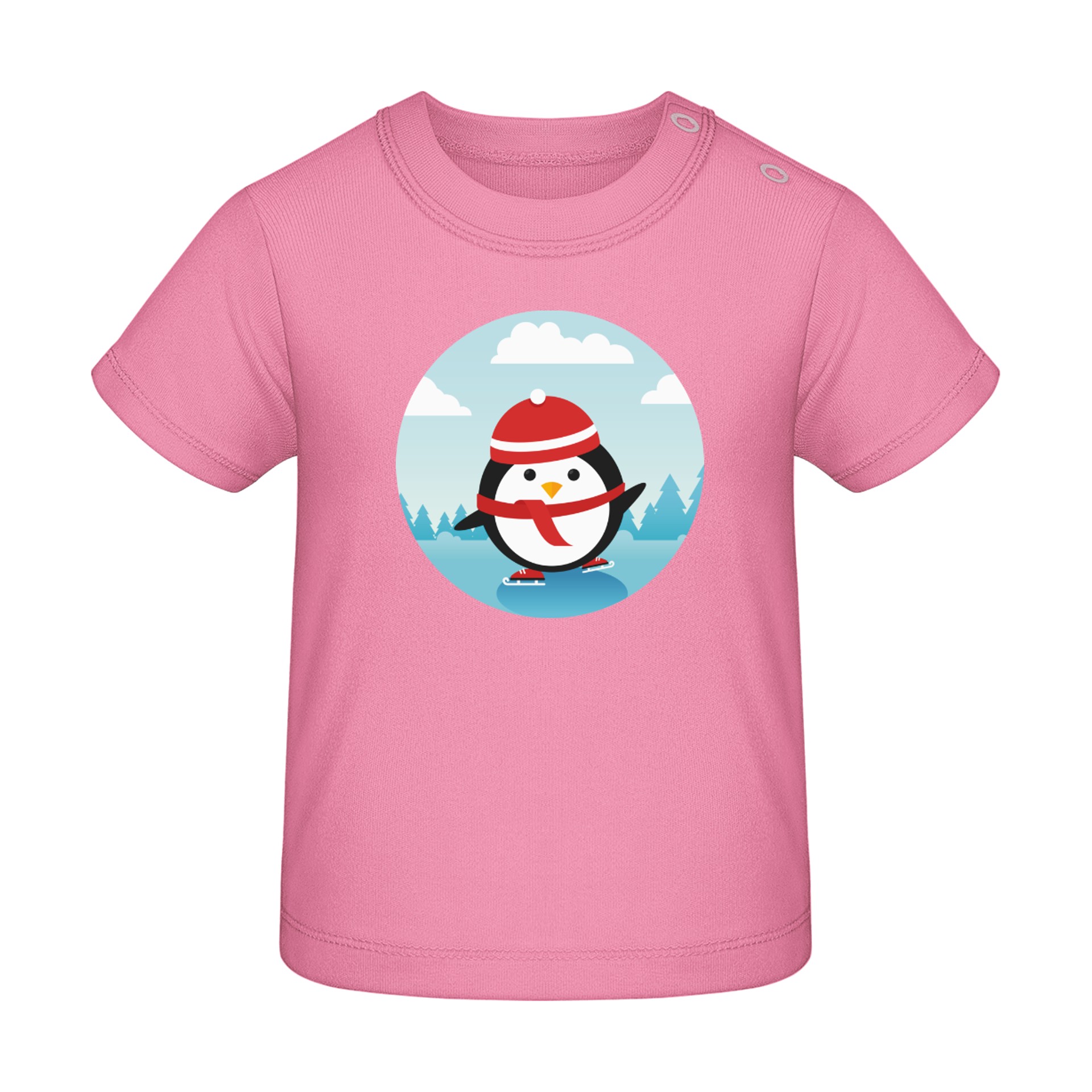 Pinguin auf Schlittschuhen T-Shirt bedrucken
