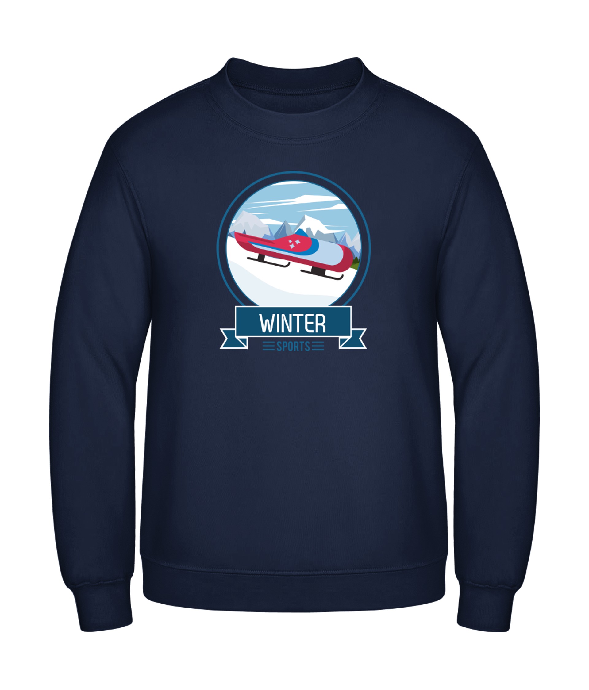 Winter Sports Sledge T-Shirt bedrucken